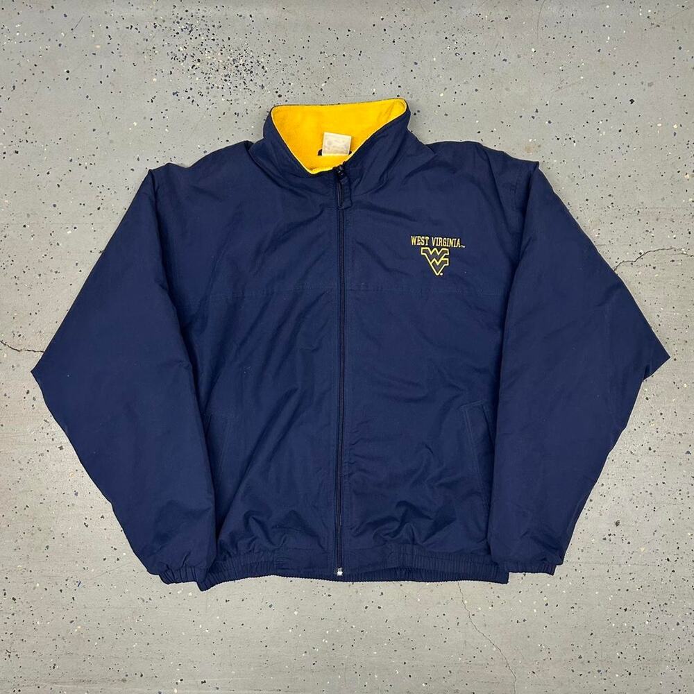 Y2K Navy and yellow West Virginia Mountaineers jacket